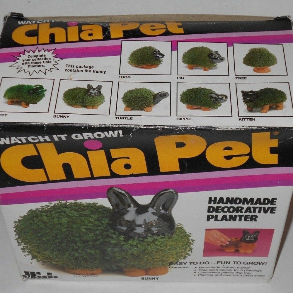 Vintage Chia Pet Animal Rabbit Decorative Planter - Picture 1 of 3